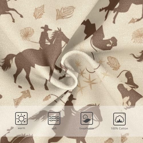 Wusikd Cowboys Horses Boys' Underwear Cotton Cowboy Boots Boys Briefs Soft Toddler Underwear 2T3