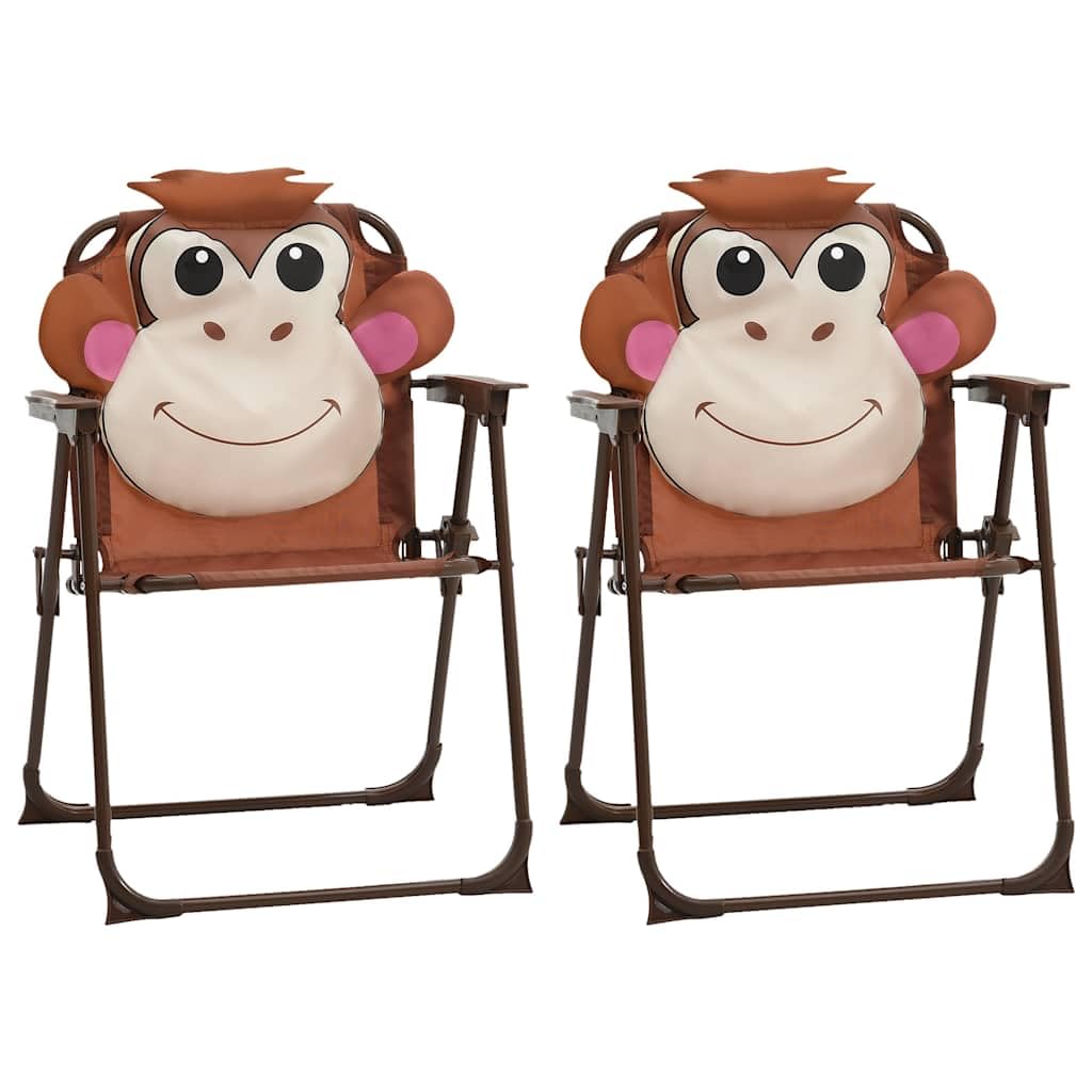 vidaXL Ensemble de Bistro avec Parasol pour Enfants 3 pcs Marron