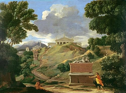 Impression d'art tableau paysage ruines classiques Nicolas affiche décoration murale 60x90