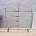 Cabilock Fashion Iron Art Jewelry Organizer Elegant Necklace Display Rack Hooks for Home Retail Use Bronze Finish Stylish Neck Chain Holder