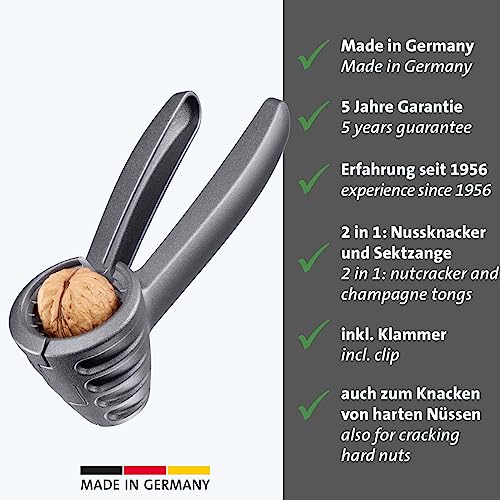 Westmark Nutcracker Nussprofi – Sturdy Nutcracker for Walnuts, Brazil Nuts and Hazelnuts, Easy to use, incl. clamp to Hold The Tongs Together – Aluminium - Image 4