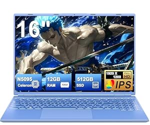 Ordinateur Portable 16 Pouces NOTODD, Dernière Génération Puissant