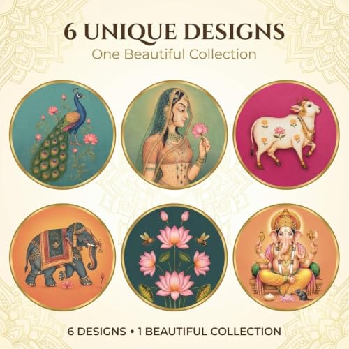 Image of JH Gallery Multicolour Paper Jharokha Diya Set with LED Candles, DIY Wall Decor for Diwali, Ganpati, Navratri, Pooja Room, Mandir & Festival Decoration (Pack of 6)