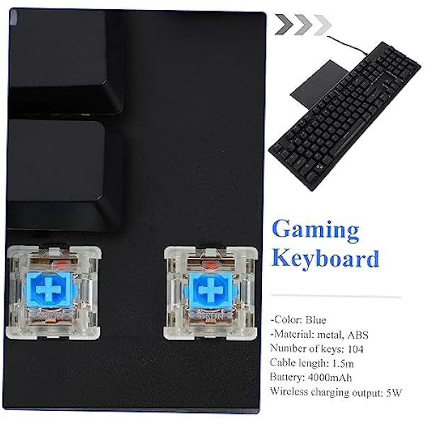 UKCOCO Backlit Toetsenbord Licht USB Toetsenbord Mechanisch Toetsenbord Backlight Toetsenbord Rgb Toetsenbord Elektronisch Toetsenbord Backlit Gaming Toetsenbord Bedrade Computer