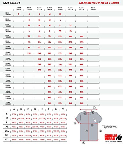 GORILLA WEAR Gw Sacramento V-Neck T-Shirt