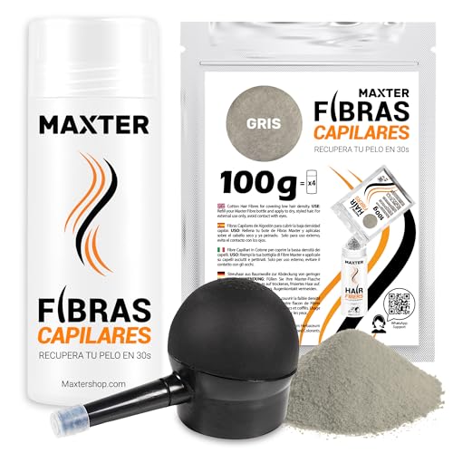 Fibre Capillaire GRIS Maxter : masquez la calvitie et retrouvez du volume