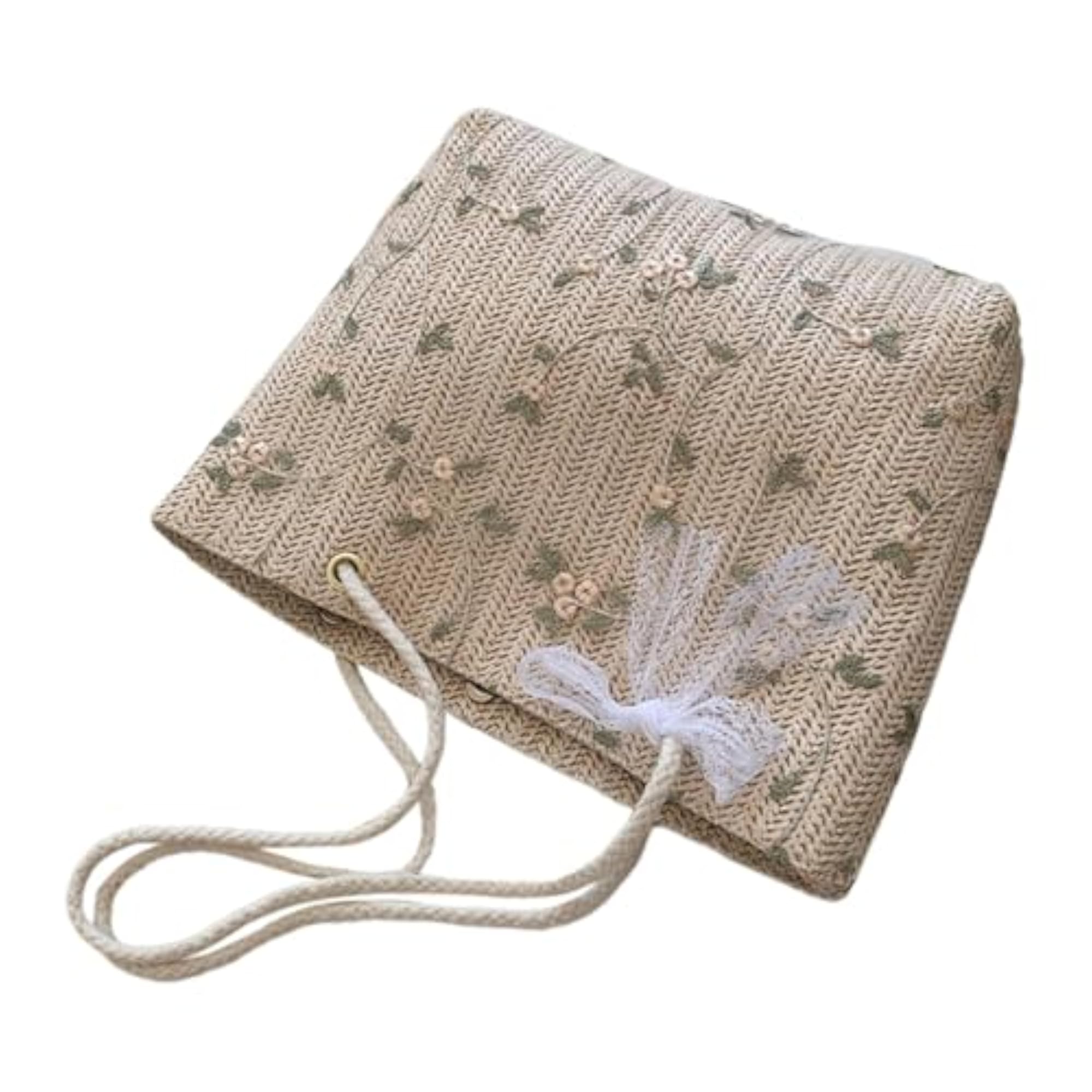 Travel Straw Totes Bag Purse Straw Beach Bag