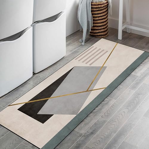 Alfombras de pasillo 105x180 cm antideslizantes de microfibra para decoración de cocinas y salones 5