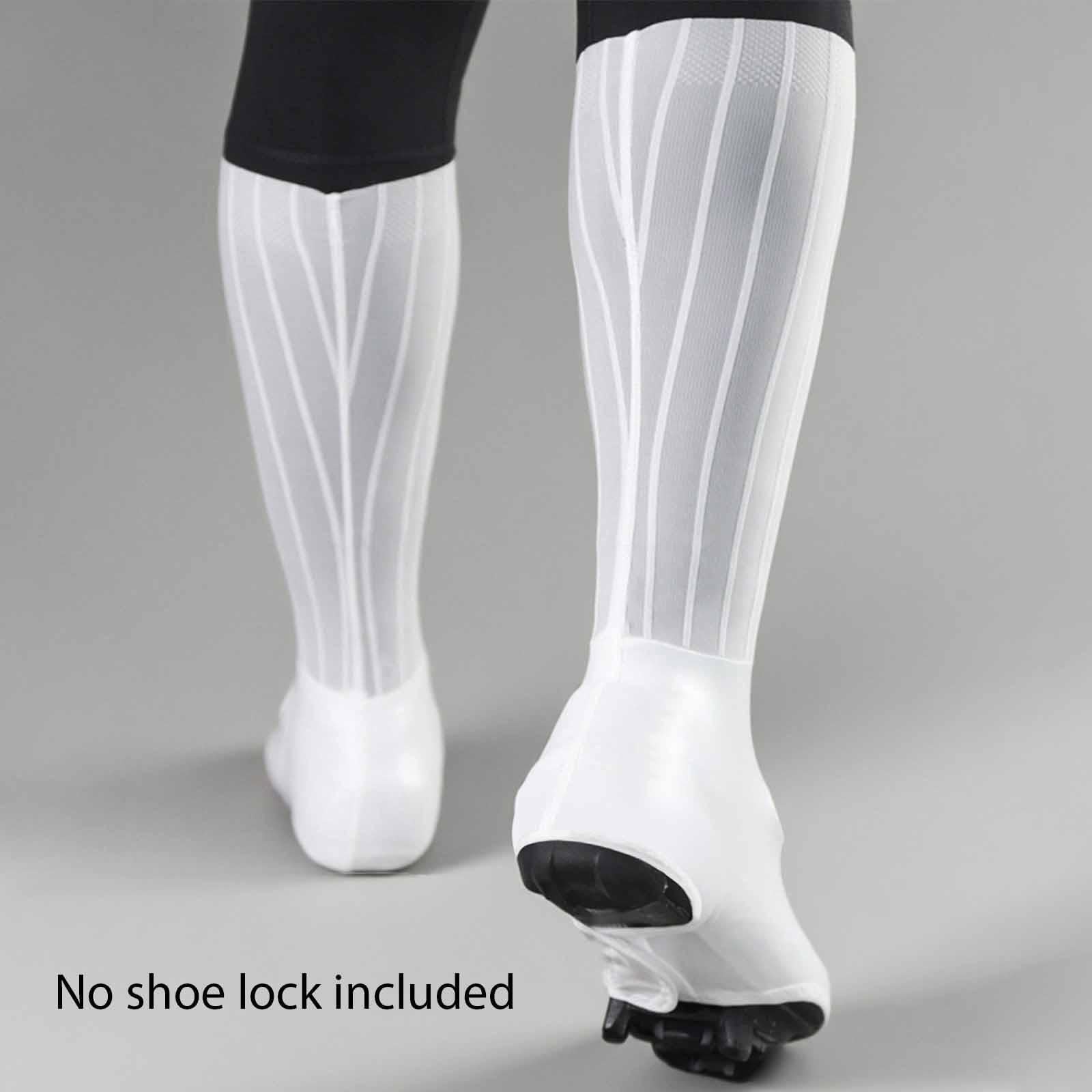 predolo Copriscarpe da ciclismo, copriscarpe da bici, da bicicletta professionali, antivento, lavabili, stivaletti per viaggi, all'aperto, White S