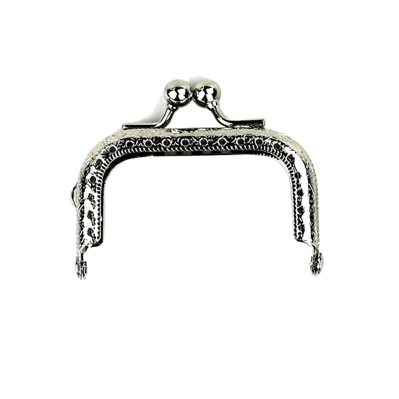 PVUVTNAHW 20Pcs/Lot 6.5cm Antique Bronze/Silver Square Shape Embossing Mini Tiny Metal Purse Frame DIY Kiss Clasp Lock Accessory(Silver)
