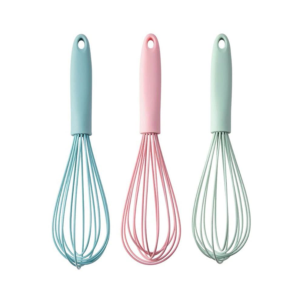 Fruste per cucinare impastatrice manuale per farina, sbattitore manuale per uova Utensili da cucina per la casa, asta di ispirazione multifunzione, frusta per sbattiuova in silicone da 10 pollici (R