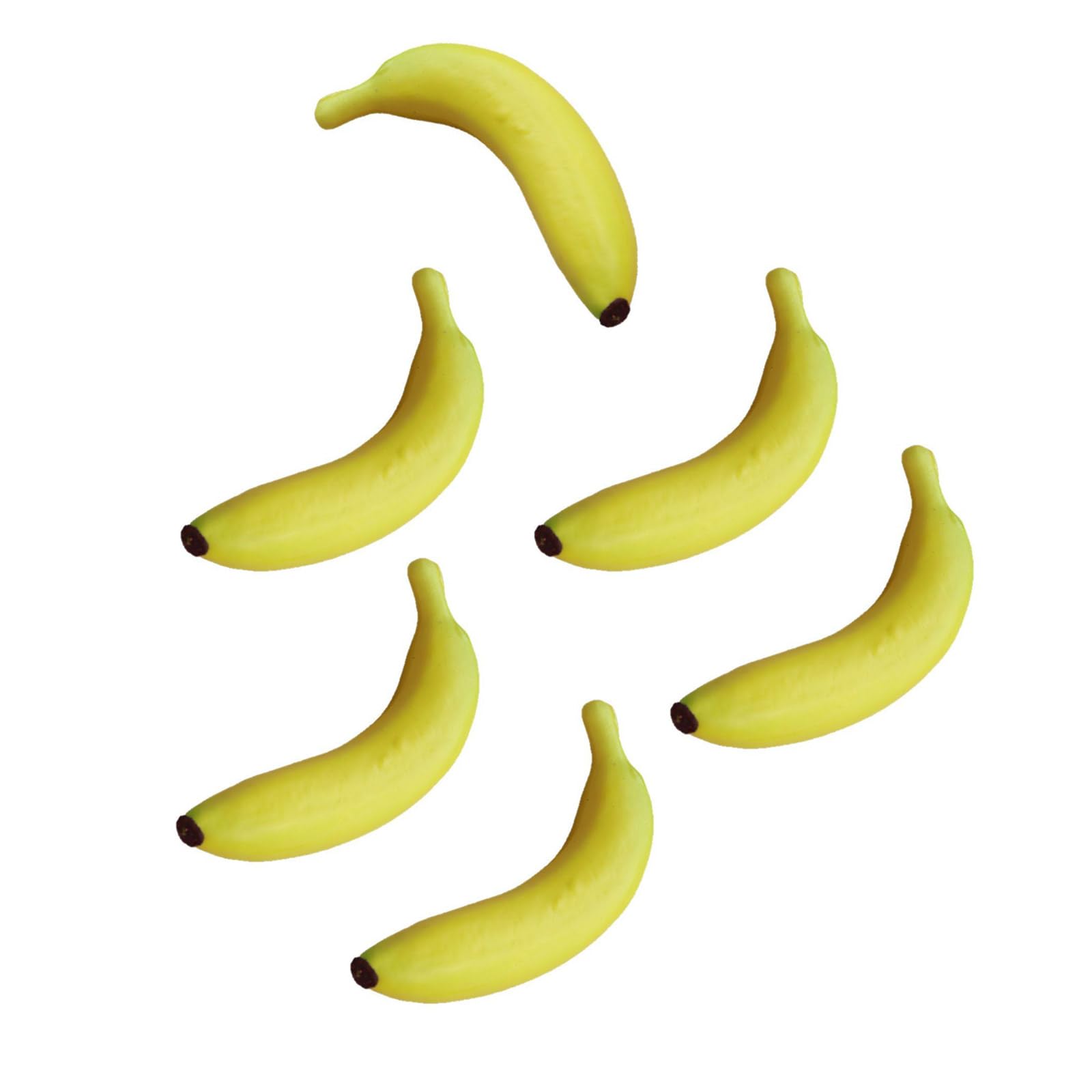 Msioytog Of 6 Artificial Bananas Model Realistic Bananas Foam Texture Suitable for Restaurant Display and Photo Banana Props for Photographers