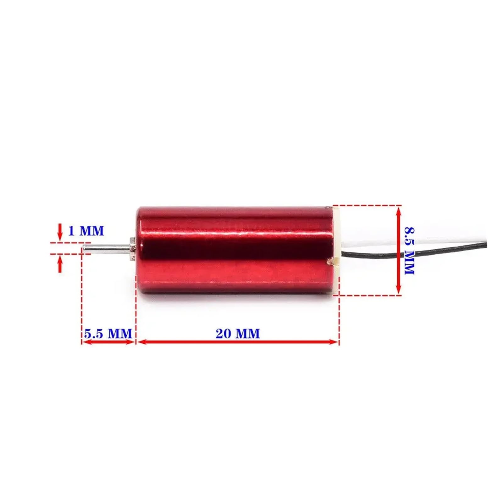 Micro 8,5 mm x 20 mm 8520 silnik bezrdzeniowy DC 3 V 3,7 V 53200 RPM High Speed Electric RC Drone Engine for Quadcopter Aircraft UAV Toy(czerwony silnik)