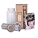 T&Co. Cold Brew Coffee Maker Kit with 64 Oz Mason Jar, Stainless Steel Filter & Lid, Coffee - 80 Micron Woven Filter, Lid & Gaskets, Instructions - Cold Brewed Coffee/Iced Tea Kit