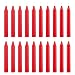 Mega Candles - Unscented 4" Mini Chime Ritual Spell Taper Candle - Red, Set of 20