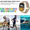 Smart Watch for Women Men(Answer/Make Calls) 1.83, Smartwatch for iOS and Android,Fitness Tracker Watch with IP67 Waterproof/Heart Rate/Sleep Monitor/Steps Calories Counter (Gold)