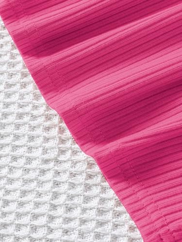 Image of OYOANGLE Toddler Girl's 4 Pack Ribbed Knit Crop Tank Tops Set One Shoulder Summer Camisole
