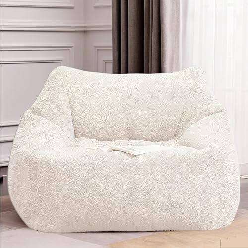 Fodera per pouf oversize per adulti e ragazzi, in morbido velluto di ciniglia, lavabile, per soggiorno e camera da letto