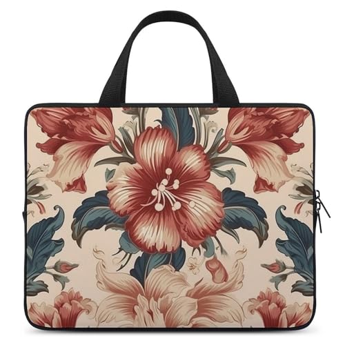 Sac bandoulière ordinateur portable 15 pouces fleurs style romantique