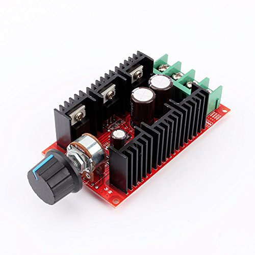 FTVOGUE Contrôleur de Vitesse de Moteur CC 40 A PWM, Régulateur HHO RC 10-50 V 2000 W avec Potentiomètre Externe pour Gradation LED de Pompe de Ventilateur
