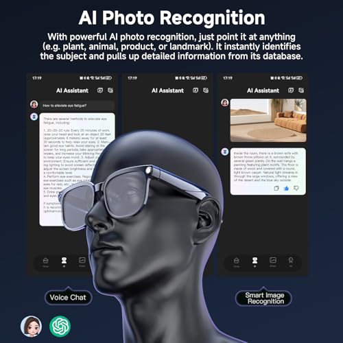Haulvean AI Smart Glasses with Camera, 8MP EIS Video, Real-Time Translation - image 8