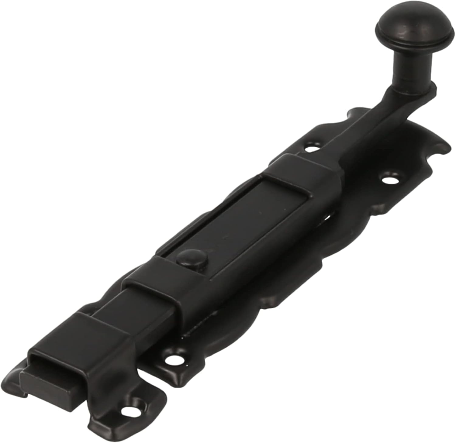 Amig - Overlay pin - Latch for Doors and Windows - Heavy Duty Latch - Steel and Zamak - Colour: Black - 150 x 35 mm