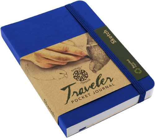 Pentalic Traveler Pocket Journal Sketch, 6" x 4", Royal Blue