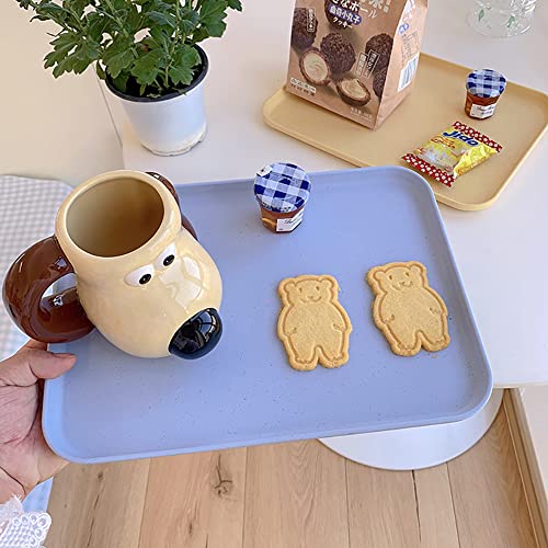 Ndswkr 8 Pieces Fast Food Serving Tray, 15 X 10 X 0.8 Inch Rectangular Cafeteria Tray, Plastic Restaurant Trays For Lunch Dinner Restaurant Kitchen Picnic Party #TOP3