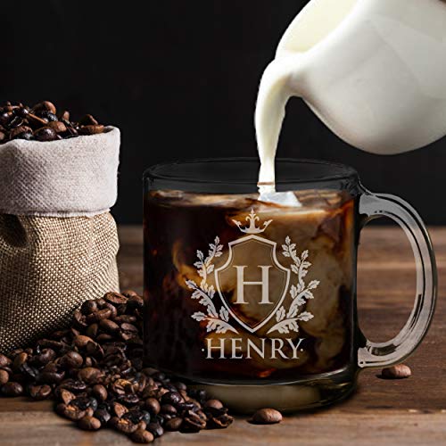 Taza de vidrio personalizada 13 onzas miniatura 5
