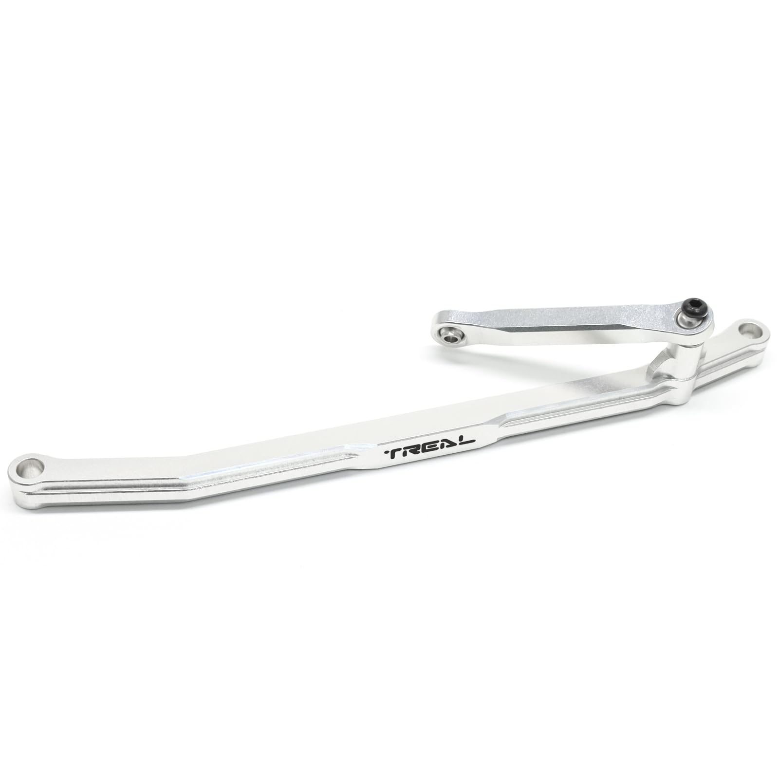 TREAL Aluminum 7075 Steering Tie Rod and Drag Link Front Steering Linkages Set for 1/18 Mini LMT(Silver)