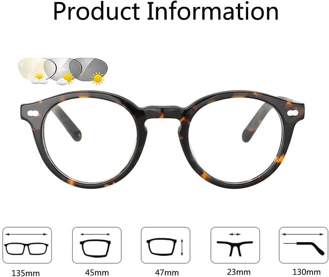 Gafas De Lectura Unisex, Gafas De Lectura Fotocromáticas, Gafas De Lectura Bifocales Dioptría De 1,00 A 3,00, Gafas De Sol Multifocales Progresivas De Moda Gafas ópticas De M, Yellow Spot, 3