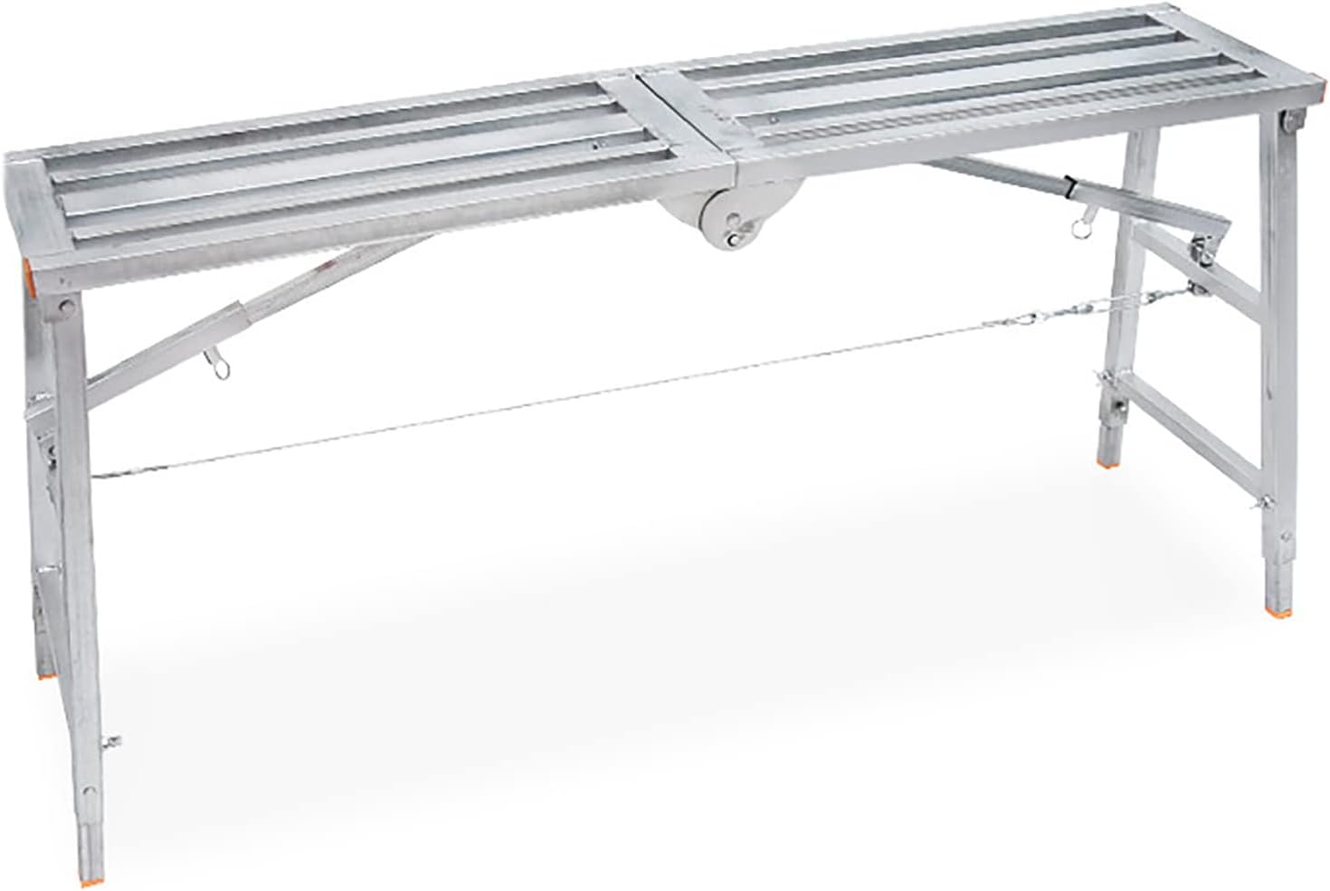 Scaffolding Equipment Multipurpose Work Platform Portable Folding Scaffold Tower Ladder Stool Work Bench, for Home Improvement, Patching Drywall Or Cleaning Windows, 150Kg/330Lbs L