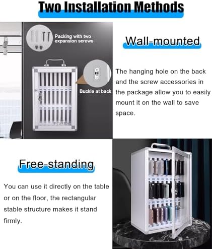 Cell Phone Locker - Aluminum Alloy Employee Lockers with Code Lock, 72 Slots for Troops & Confidential Units, Portable Handheld Organizer Storage Cabinet
