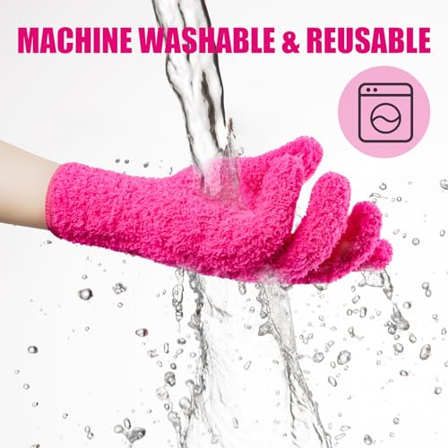 3 pairs reusable microfiber hair dye gloves for hair coloring amp cleaning - protects hands prevents damage to fragile hair ensures efficient dye application machine washable eco-friendly use
