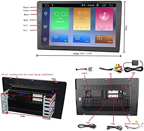 10 1 inch android 10 0 car stereo double din car radio with bluetooth fm gps wifi 2021 new 1080p hd touch screen multimedia player mirror linkandroid