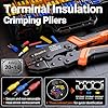 Pinze Piegatrici,600 Pezzi Pinza Crimpatrice (490 Connettori Isolati + 110 Guaina Termorestringente),Connettori A Crimpare A Forcella Isolati Da 0,5-6 Mm²Per Connettori Elettrici