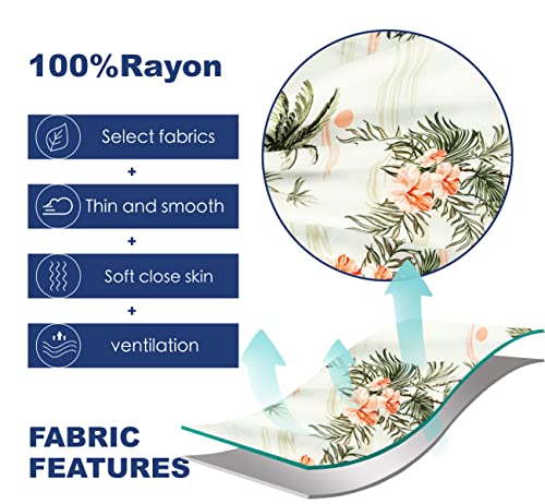 SURF CUZ Mens Hawaiian Shirts Short Sleeve Stretch Casual Aloha Shirt Vacation Mens Tropical Button Down Beach Shirts4