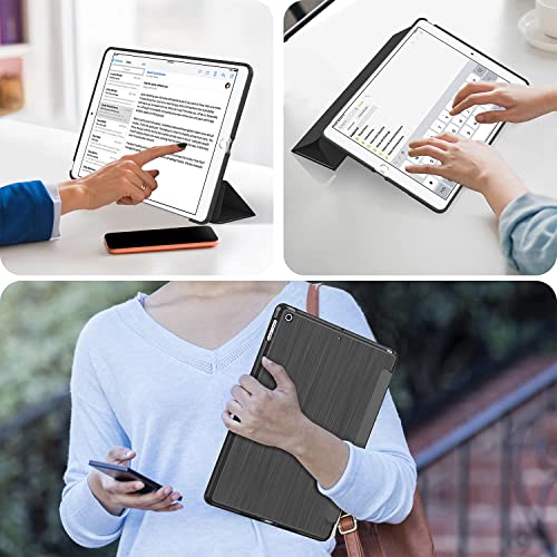 Soke Case for iPad 9th/8th/7th Generation 2021/2020/2019, [Slim Trifold Stand + Auto Wake/Sleep], Premium Protective Hard PC Back Cover for Apple iPad 10.2 Inch (Black) by Soke - Image 6
