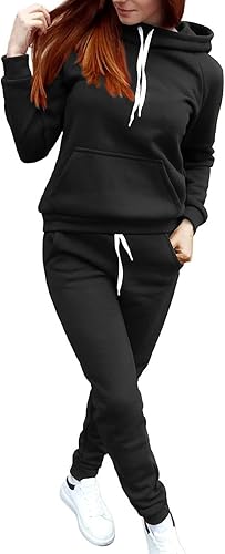Miniatura 2 de Conjunto deportivo de 2 piezas para mujer, conjunto deportivo de sudadera y pantalones deportivos de talla grande