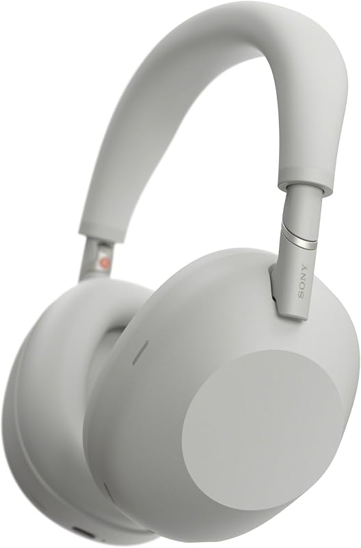 Sony WH-1000XM6 kabellose Noise Cancelling-Kopfhörer, Signature Hi-Res Sound, Bluetooth-Kopfhörer, Komfort, faltbares Design, magnetische Tragetasche, 30 Std.-Akku NC An, iOS & Android - Silber