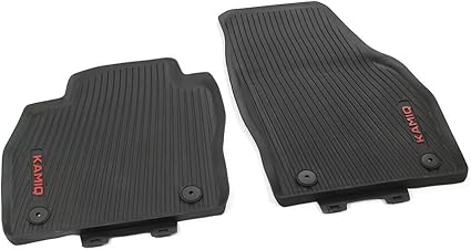 Tappetini Gomma Originali Skoda Octavia 4 (2020+) - Set 4 Pezzi, Con Scritta Octavia Rossa, 5E4061500B - 2