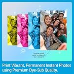 HP Sprocket Studio Plus 4x6 (10.2x15.2 cm) Wireless Instant Photo Printer – 118 Sheets & Cartridge Bundle, Wireless, Wi-Fi, Premium Dye Sublimation, Vibrant Color Pictures, White