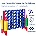 COSTWAY Jumbo 4-to-Score Giant Game Set, 4 in A Row for Kids and Adults, 3.5FT Tall Indoor & Outdoor Game Set with 42 Jumbo Rings & Quick-Release Slider, Perfect for Holiday Party & Family Game, Red