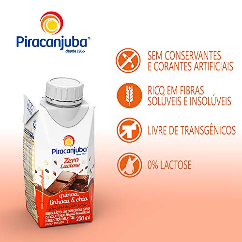 Bebida Láctea com Cereais Sabor Chocolate Meio Amargo Zero Lactose 200ml