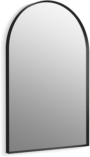 Vista 102 de Kohler Essential - Espejo de tocador ovalado enmarcado de 20 pulgadas de ancho x 40 pulgadas de alto en oro cepillado moderno Moderno dorado