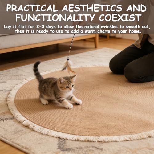 Alfombra rascadora para gatos 47.2 in lavable miniatura 5