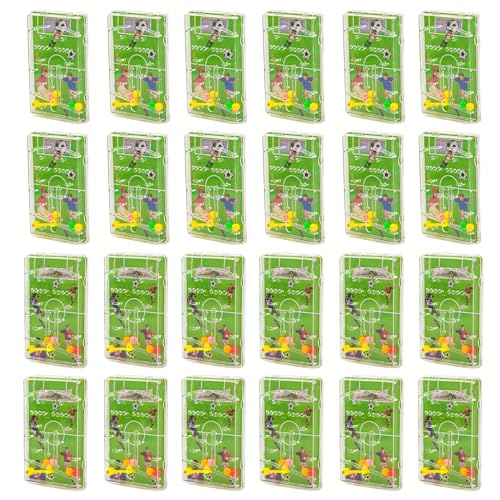 natalieenati 24Pcs Soccer Pinball Game and Maze Puzzles 2 In1- Football Party Favors for Kids-Goodie Bag Stuffers-Kids Return Present for Birthday Party-Back to School Toy-2.95