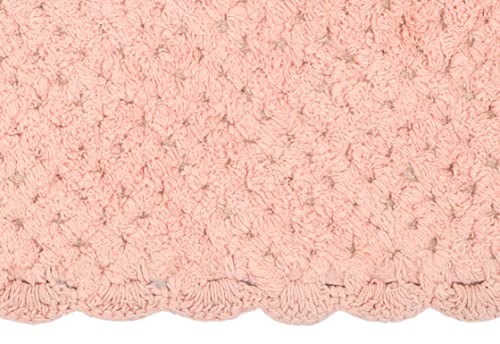 Image of THE HOME TALK Cotton Bathmats | Water Absorbent Runners | Regular Striped Rugs | Floor Mats for Kitchen, Bathroom & Sink | Ultra Soft Mats | Non-Slip Store (Blush Pink, 40x60 CM)