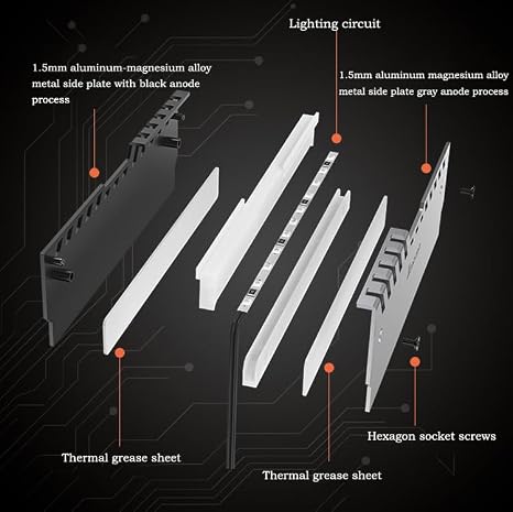 2Pcs RGB RAM Heatsink DDR DDR3 DDR4 Memory Radiator Vest Cooling Heat Spreader Cooler for Desktop PC Computer Gaming Overclocking