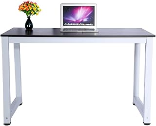 Scrivania per Computer Portatile in Legno Tavolo per Computer Semplice Tavolo per Computer Moderno Legno di Noce e Metallo Tavolo PC Scrivania per Sedersi Scrivania Tavolo Ufficio Piccolo Tavolo